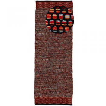 Läufer CARPETFINE Kelim Mia, orange (terra), B:60cm H:6mm L:180cm, Baumwolle, Teppiche, Baumwolle Wendeteppich
