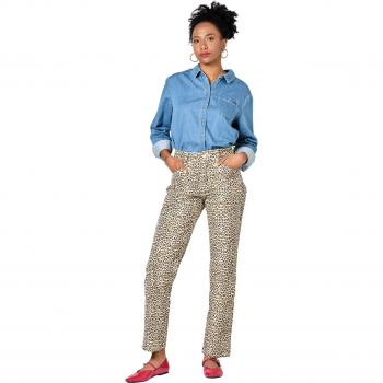Jeans boyfriend donna F.A.M. Paris Manon Leopard (Leopardo)