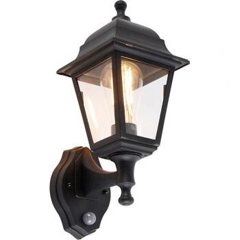 Classic Design Black Outdoor Wall Light with Motion Sensor