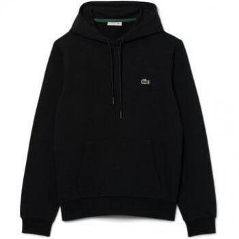 Men's Black Lacoste Hoodie – Size XL (Kangaroo Pocket)