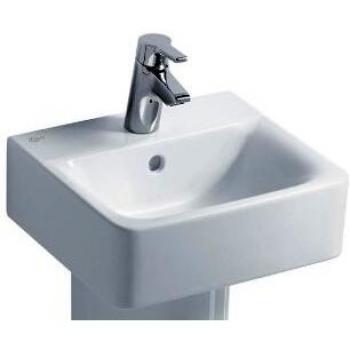 QS Bathrooms Contemporary Design 400mm White Wash Basin with Single Faucet Hole