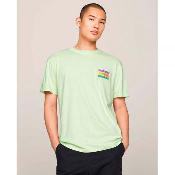 Tommy Jeans Camicia a Maniche Brevi Verde Opale Primavera/Estate
