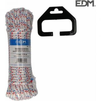 Madeja trenzada de nylon 15m blanca con pintas EDM