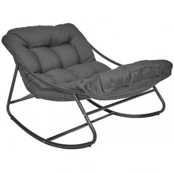 Chaise à bascule en métal Tenerife gris anthracite