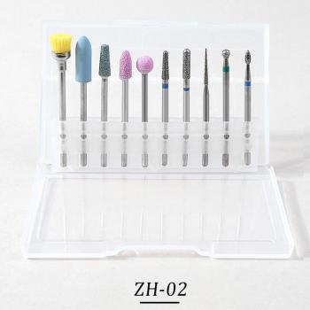 Mèches rotatives en céramique pour manucure, 10 pièces
