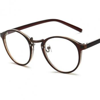Retro Runde Optik Brille mit leichtem Rahmen