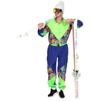 Metamorph 80er Après-Ski-Helm & Overall für Herren – Das hat Willy Bogner so nicht gedacht: Vollfarbiges Ski-Kostüm