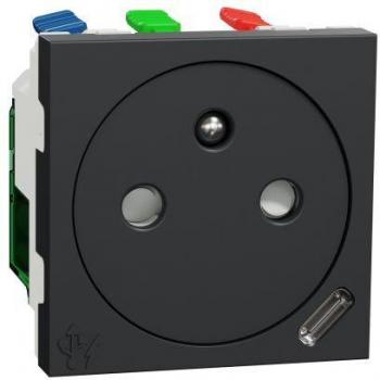Prise Unica 2P+T Afflechement FR + USB‑C 10,5 W –
