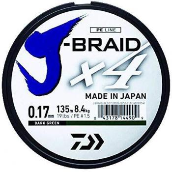 Daiwa Tresse J-Braid X4 1350 m Vert foncé