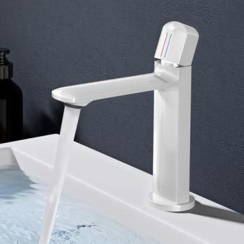 Robinet de Salle de Bain en Laiton Blanc WAO-1190
