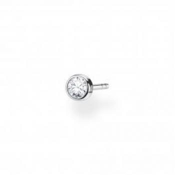Thomas Sabo Women's Silver CZ Bezel Set Stud Earring