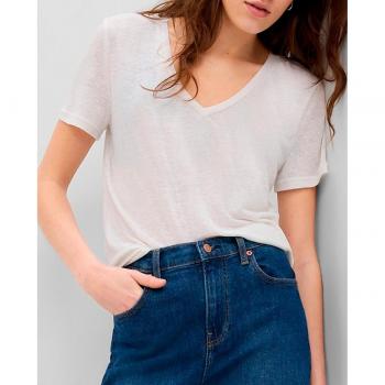 Camiseta cuello pico para mujer, diseño Gap