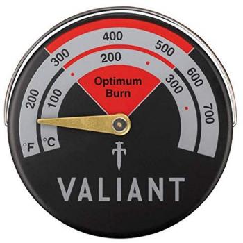 Valiant Red Magnetic Log Burner and Stove Thermometer