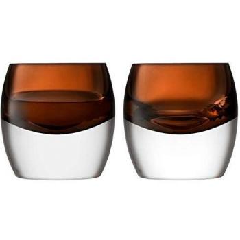 LSA Whisky Club Peat Brown Glasses, 2-Piece Set (230ml)