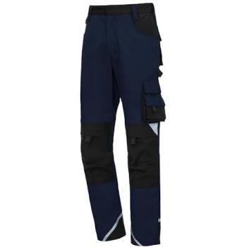 NITRAS Arbeitshose MOTION TEX PLUS – Schwarz/Dunkelblau – Größe 110