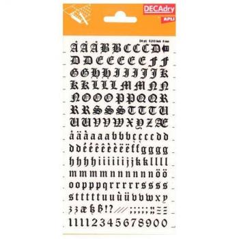 Transferible Black 8 mm Letras 199