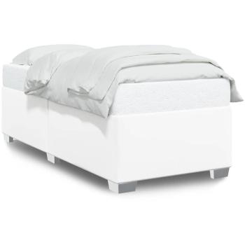 Twin XL White Faux Leather Bed Frame – No Mattress Included
