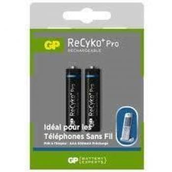 GP Recyko Pro 65AAAHCECP-2APCFRB2 : pack double de piles AAA rechargeables