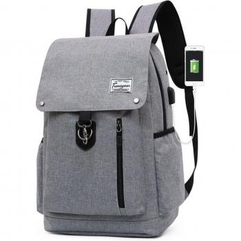 Gray College Wind USB Backpack