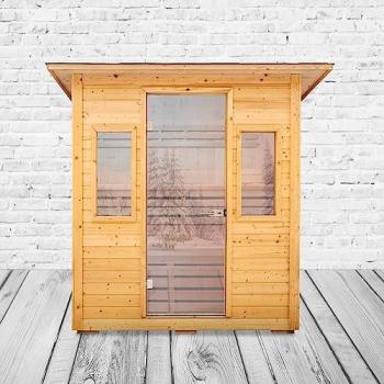 PureHaven Sauna 190x205x240 cm mit finnischem Saunaofen und Zubehör