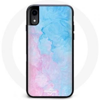 IPhone XS Case with Pink Blue Safari Design