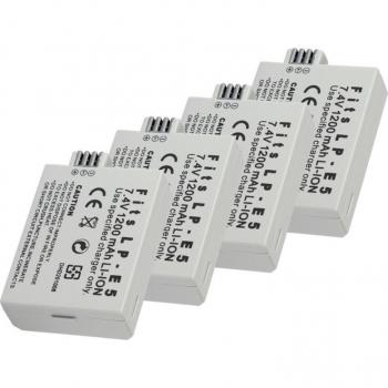 LP‑E5 KUSS X2/X3 F Rebell XS/XSi T1i Kamera‑Akku – 1200 mAh