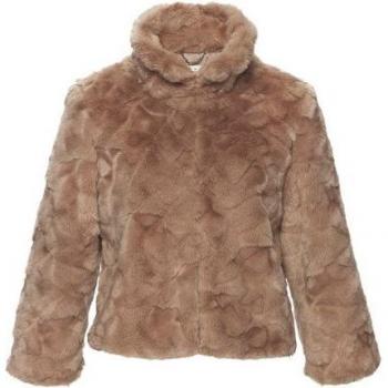 LASCANA Fellimitat Kurzjacke für Damen in Taupe