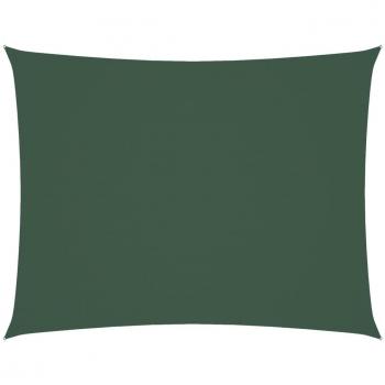 Store extérieur 6 m × 7 m, voile de parasol vert foncé, tissu Oxford