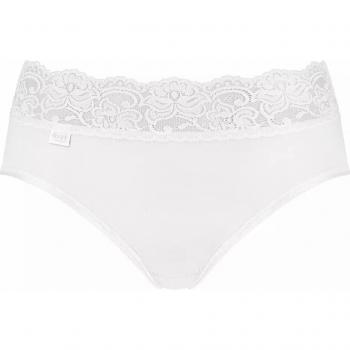 Culotte Femme Sloggi Romance Midi Blanche en Coton