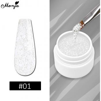 Monja Holographisches Nagelgel mit Pailletten