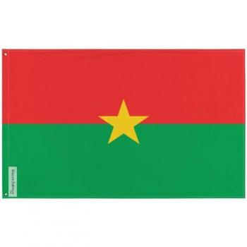Durable Burkina Flag – 60x90cm, Polyester, Front/Back Print, Iron Eyes
