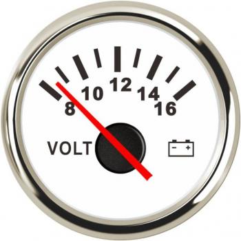 52mm LCD Voltage Meter Gauge 8-16V Waterproof for Cars and Motorcycles with Red Backlight