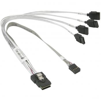 Supermicro IPASS/SATA SAS Cable, 4 X SATA, Black, Blue