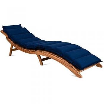 Cuscino Idrorepellente per Sdraio con Poggiatesta Blu