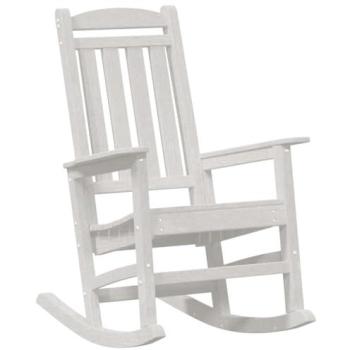 White Garden Rocking Chair 70x92x108cm Plastic Vidaxl