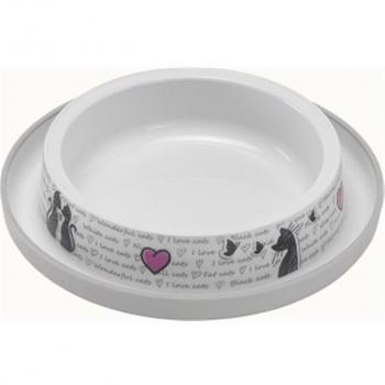 Comedouro de Plástico para Gatos Flamingo Love