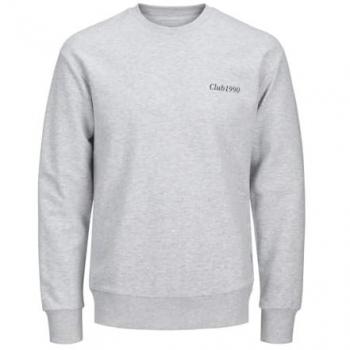 Jack & Jones Felpa Uomo Bradley Graphic L Melange Bianco