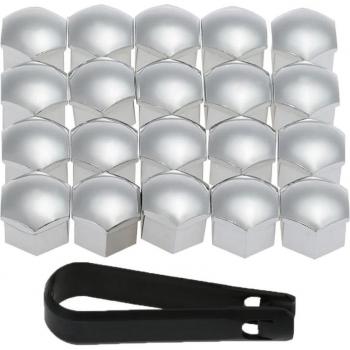 Kit de fixation de roue 17 mm : écrou, 20 boulons, protège‑vis et outil de retrait