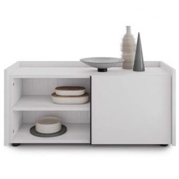 Meuble Bas Romina 1 Porte Frêne Blanc (93,6x36x44 cm)