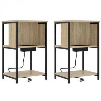 Chevet Moderne 2 Pcs Chêne Sonoma 38 x 31 x 61 cm