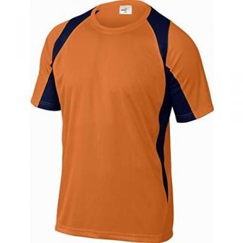 Delta Plus BALIOM3X T-Shirt, 3XL, Orange/Navy Blue, 10-Pack
