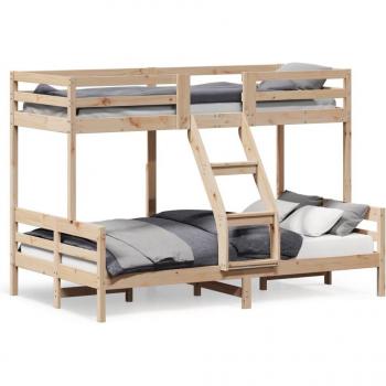 Lit Superposé en Bois Massif 90x200/120x200 cm
