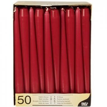 Bougies élégantes Bordeaux Ø 2,2 cm x 25 cm