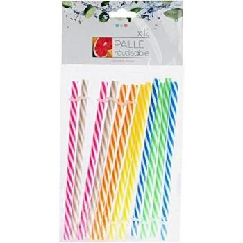Set de Pajitas Reutilizables Multicolor
