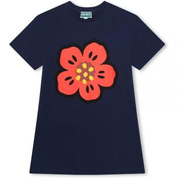 Robe Kenzo KIDS en coton, motif, pour fille 2A Bleu