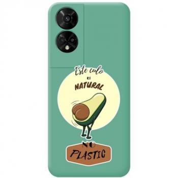 Funda de Silicona Verde para TCL 50 5G Diseño Culo Natural