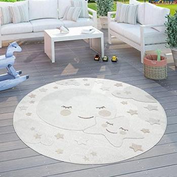 Tappeto Da Gioco Luna Beige per Bambini Ø 160 cm