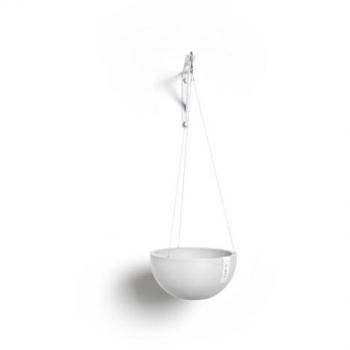Brussels Suspended Vase Bianco Puro 27 – Ø 26,5×H 13 cm – 4,2 Litri – Ecopots