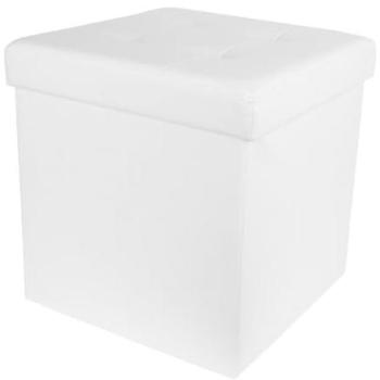 Pouf Multifonction Pliable Blanc