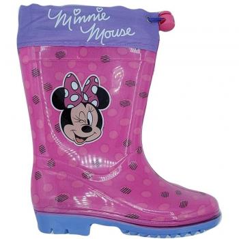 Botas de agua para niña Minnie en color fuxia